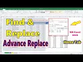 Find And Replace in Excel How to Use Find and Replace Advanced Find Replace Excel Tutorial