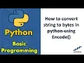 How to convert string to bytes in python-using Encode