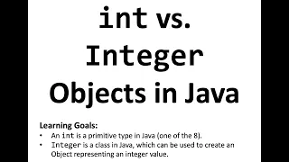 Integer objects in Java vs int