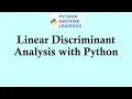 Python machine learning Linear discriminant analysis