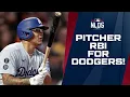 PITCHER RBI FOR DODGERS Julio Urias drives in a run followed by Mookie Betts in NLDS Game 2