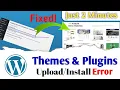How to fix wordpress themes and plugin install error