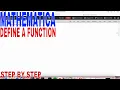 How To Define A Function In Mathematica