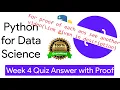 NPTEL Python for Data Science Week 4 Quiz answers with proof of each answer