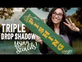 NEW TECHNIQUE Paint a TRIPLE Drop Shadow Using Stencils Easy DIY Gifts for Dad