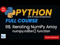 Iterating NumPy Array Nditer function in numpy array Python NumPy