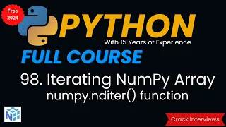 Iterating NumPy Array Nditer function in numpy array Python NumPy