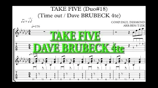 Download TAKE FIVE (PAUL DESMOND) Dave BRUBECK 4te + PLAYBACK \u0026 IMPRO [MY TAB FOR GUITAR #18] MP3