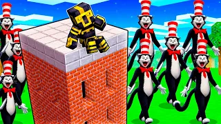 CONSTRUYE para SOBREVIVIR a CAT IN THE HAT en MINECRAFT 😱