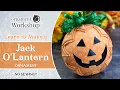 Jack O Lantern Pumpkin Quilted No-Sew Fabric Ornament Tutorial
