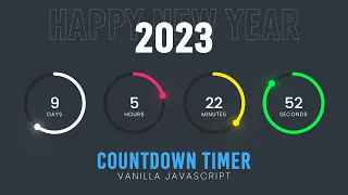 Countdown Timer in Vanilla Javascript CSS SVG Circle Countdown Time Animation