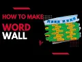 How to make word wall school project
