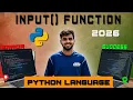 input Function Python Tutorial - lecture