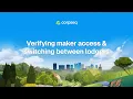 Verifying maker access switching between lodgers secerataries