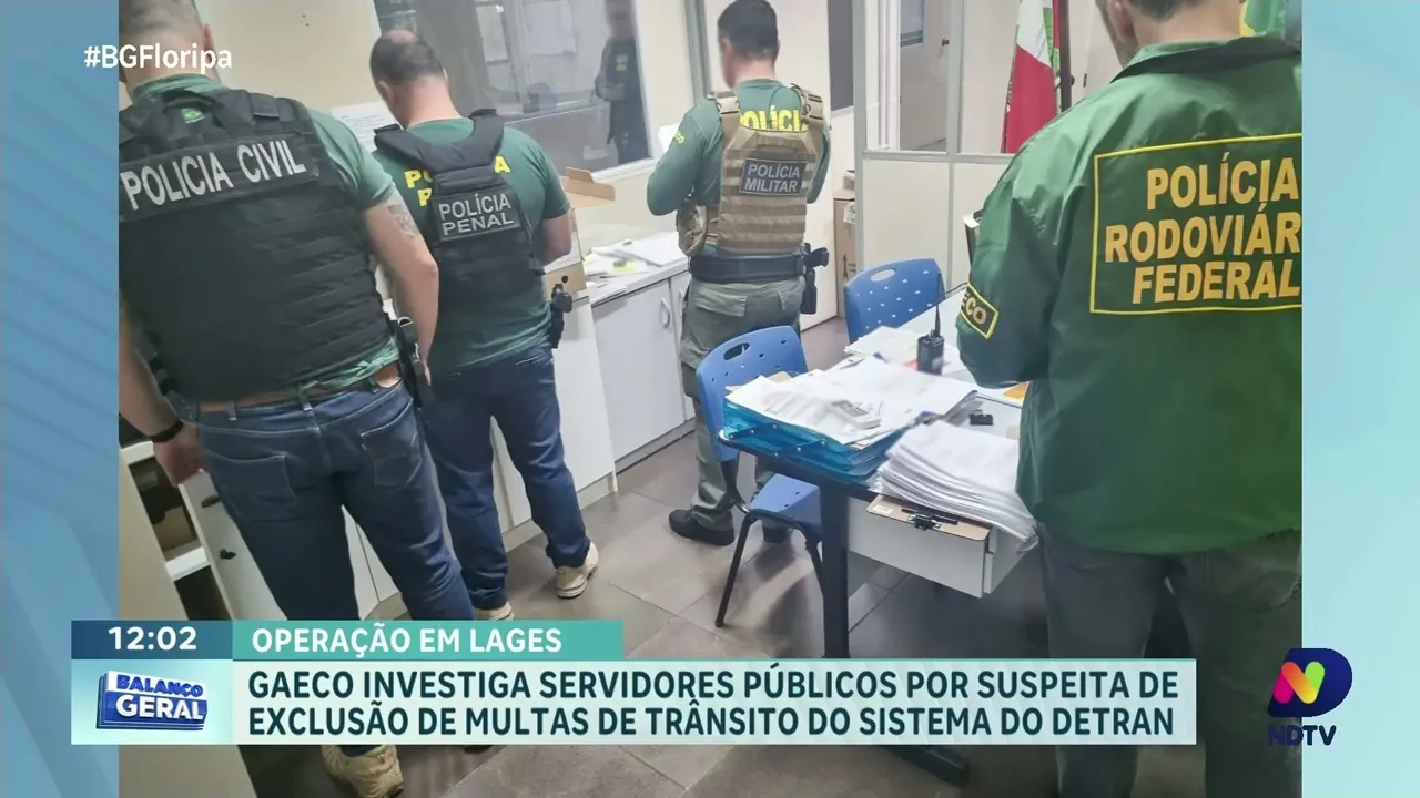 Gaeco investiga servidores por irregularidades no Detran de Lages
