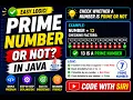Prime Number Program in Java Simple Explanation