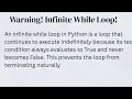 While loop infinite loop