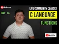 Functions in C Language Community Classes LIVE MySirG