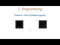 Hollow square printing in C language