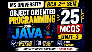 Object Oriented Programming using JAVA 25 MCQs on Class Inheritance Interface BJ SCHOLARS