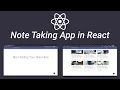 Simple Note Taking App in React JS
