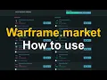 How to use the Warframe market website