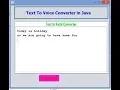 Text To Voice Converter Java Application