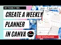 Create Your Own Weekly Planner in Canva Plus FREE Printable