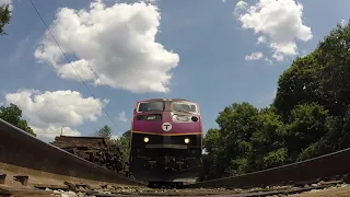 Flattening coins on the Fitchburg Line MBTA 2027