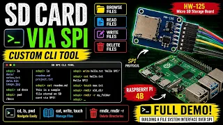 Custom SD Card CLI Tool using SPI Raspberry Pi HW-125 Full Demo Python Raspberry Pi