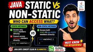 287 non-static methods can access static non-static stuff directly in Java Selenium Java 2026