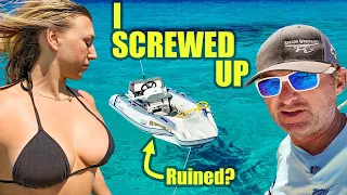 Disaster Strikes Again! Dinghy Wrecked While Steering With Emergency Tiller