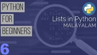 Learn Python the Easy Way Python Tutorial for Beginners in Malayalam Part 6 - Lists in Python