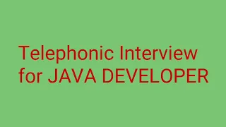 Telephonic interview of Java developer IT IN AMEERPET