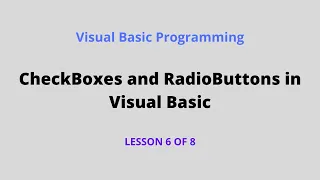 CheckBoxes and RadioButtons in Visual Basic