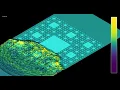 3D waves flowing over Sierpinski carpets