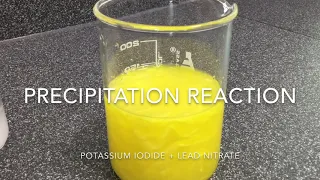 Demonstration Precipitation Reaction of Potassium Iodide and Lead Nitrate