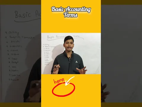 BASIC ACCOUNTING TERMS - Explain in Easy Way 😜#shorts #class11accountancy