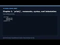 Print comments intentation and syntax