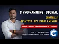 Chapter 2 1 Data Types in C Size Range Memory easy Explain in Hindi Master C Programming