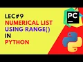 How to Create a Numerical List in Python Python Range Function codetrix