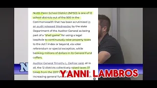 Yanni Lambros against North Penn raising taxes to the max every year