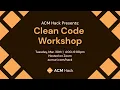 Clean Code Workshop Spring 2021