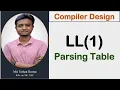 Lec 16 LL 1 Parsing table Compiler Design Bangla Tutorial