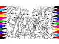 Coloring Pages BARBIE and her Friends Coloring Book s For Children Learning Colors