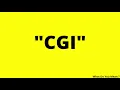 CGI Full Form What is CGI