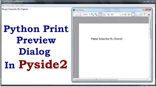 Pyside2 Creating Print Dialog Python GUI Development