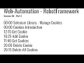 58 1 Selenium Library Manage Cookies Get Cookie Add Cookie Get Cookies Delete Cookie Delete Al