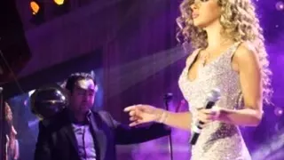 ميريام فارس تتألق بفستان مثير فى حفل زفاف بروسيا 