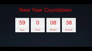 New Year Count Down Projects Using Html css bootstrap and Jquery with source code